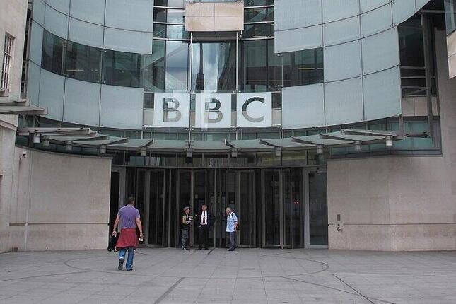 ロンドンの英BBC本社。中国政府の対応が波紋を広げている