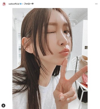 紗栄子さんのインスタグラム（saekoofficial）より