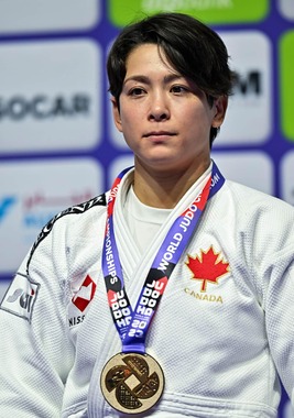 柔道世界選手権女子57キロ級で優勝した出口クリスタ選手（写真：REX/アフロ）