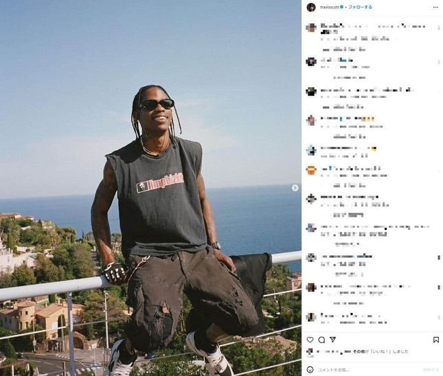 トラヴィス・スコットさんのインスタグラム（＠travisscott）より