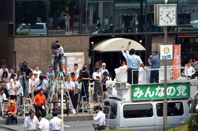 「みんなの党」は「第3極」として注目された。写真は2013年の参院選（写真：Natsuki Sakai/アフロ）