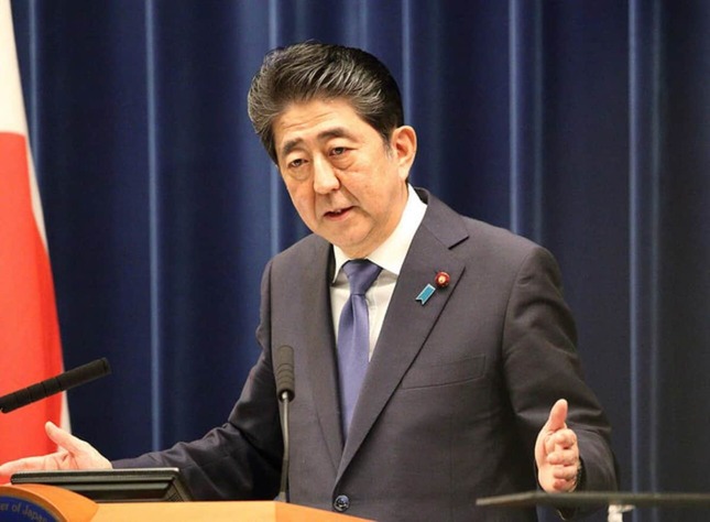 故・安倍晋三元首相（写真は、2017年10月撮影）