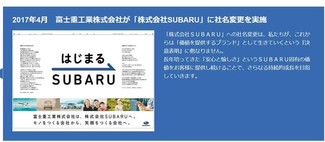 SUBARU公式サイトより