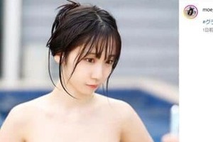 伊織もえ、ずっしり美乳ショットにファン熱視線　「桃みたい」の声