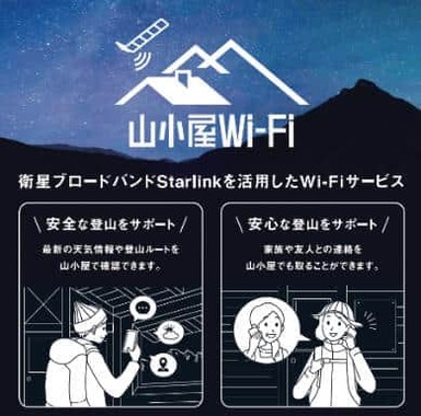 「山小屋Wi-Fi」の説明画像