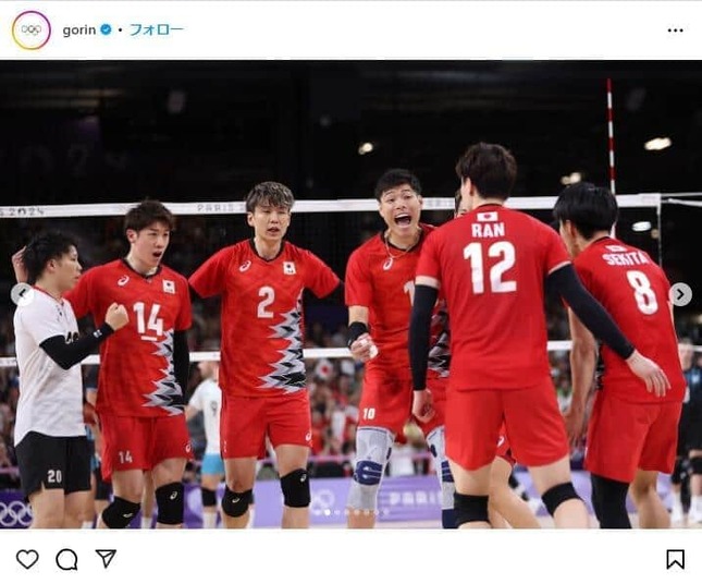 日本バレーボール協会公式インスタグラム（＠jva_volleyball）より