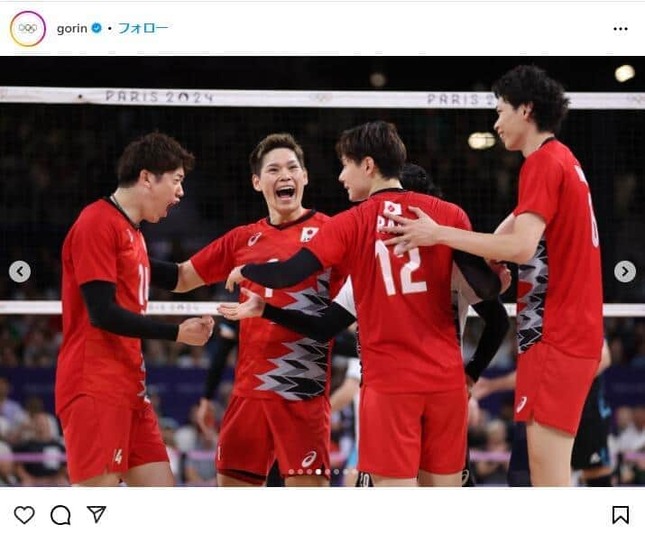 日本バレーボール協会公式インスタグラム（＠jva_volleyball）より