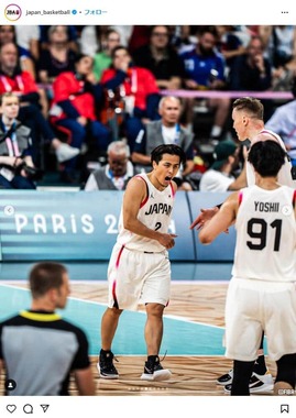 日本バスケットボール協会公式インスタグラム（＠japan_basketball）より
