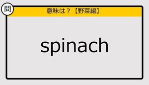 【この英単語の意味は？】spinach