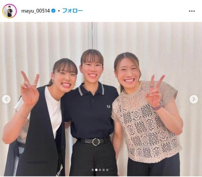 石川真佑選手のインスタグラム（＠mayu_00514）より