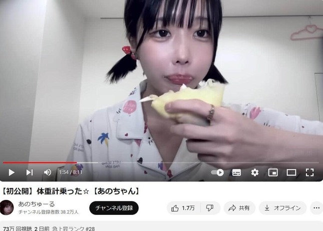 あのちゃんのYouTubeより