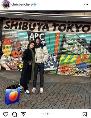 東京の街を楽しむバンケロ夫妻（バンケロのインスタグラムより）