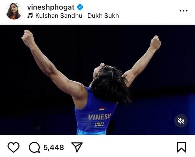 ビネシュ・フォガット選手のインスタグラムより