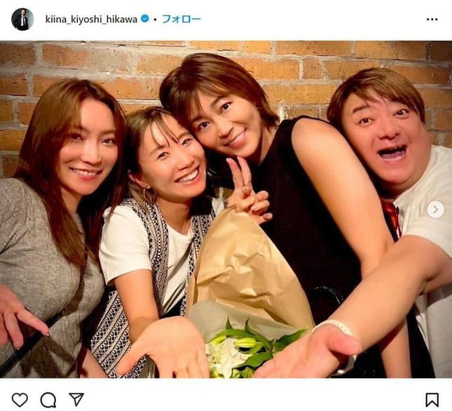 氷川きよしさんのインスタグラムより（kiina_kiyoshi_hikawa）