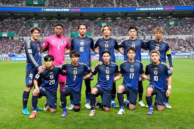 サッカー日本代表（写真：アフロスポーツ）