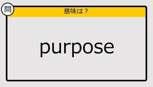 【大人の英語テスト】purpose《この単語の意味は？》