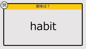 【大人の英語テスト】habit《この単語の意味は？》