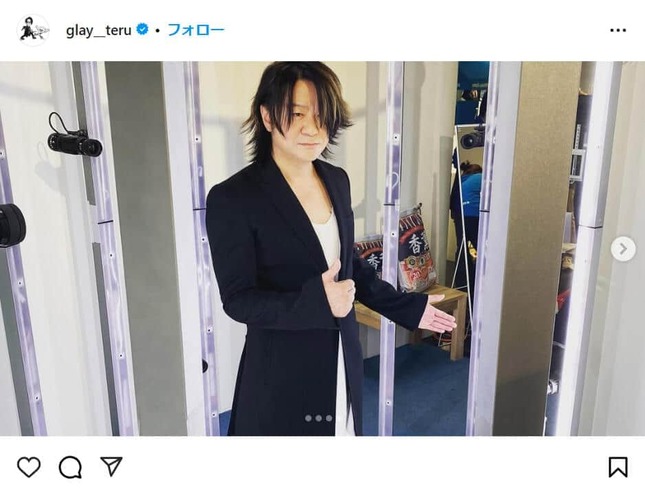 「GLAY」TERUさんのインスタグラムより（glay__teru）