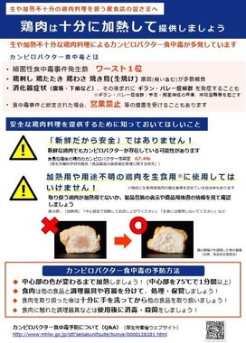 「『新鮮だから安全』ではありません！」厚労省公式サイトより