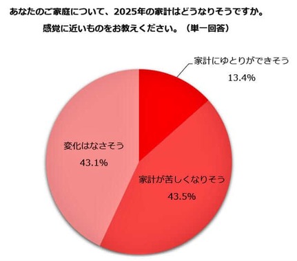 （図表２）2025年の家計の予測（しゅふJOB総研作成）