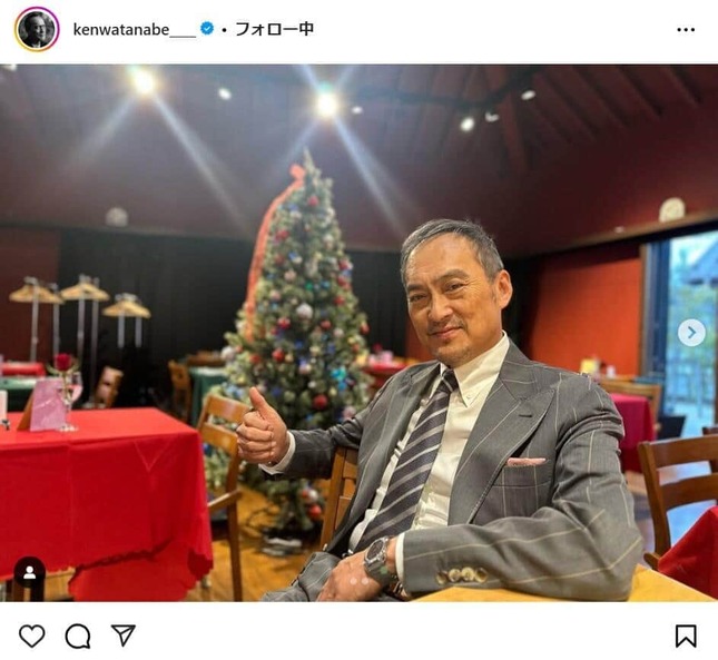 渡辺謙さんのインスタグラムより（kenwatanabe____）