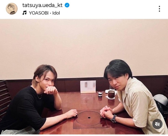 上田竜也さんのインスタグラム（＠tatsuya.ueda_kt）より