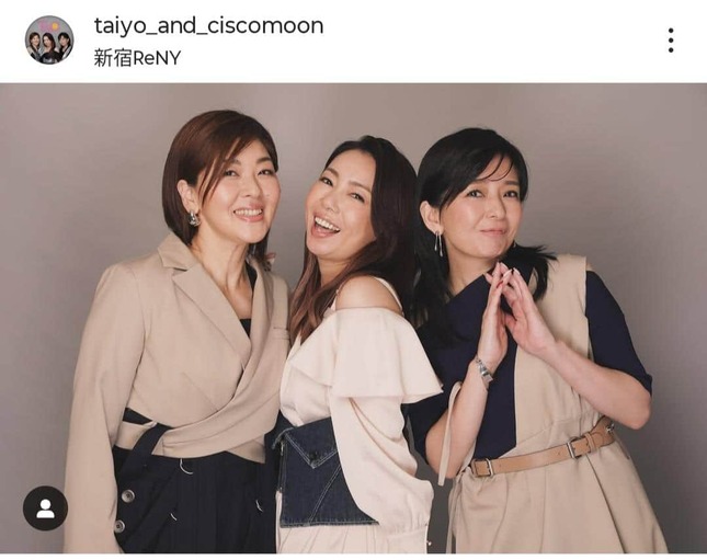 左から信田美帆さん、稲葉貴子さん、小湊美和さん。「太陽とシスコムーン」公式インスタグラム（＠taiyo_and_ciscomoon）より