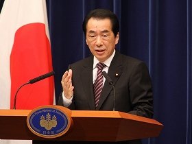 退陣表明時の菅直人元首相（2011年8月撮影）。会見では「やるべきことはやった」と在任期間を振り返っていた