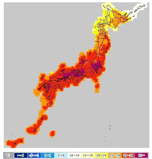 暑い！岐阜で今年初の39度超え　 45都府県で高温注意報