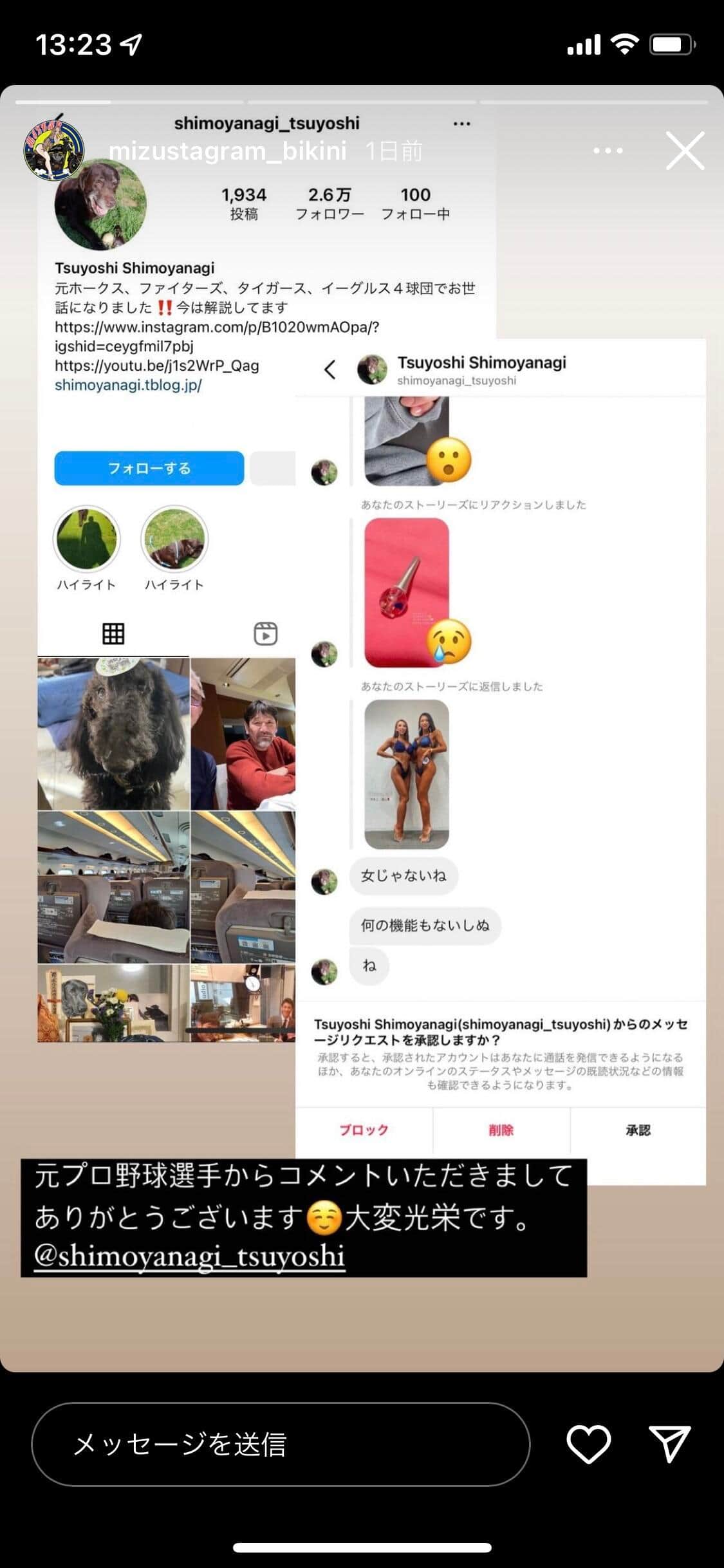 栗林さんのインスタグラム（mizustagram_bikini）より