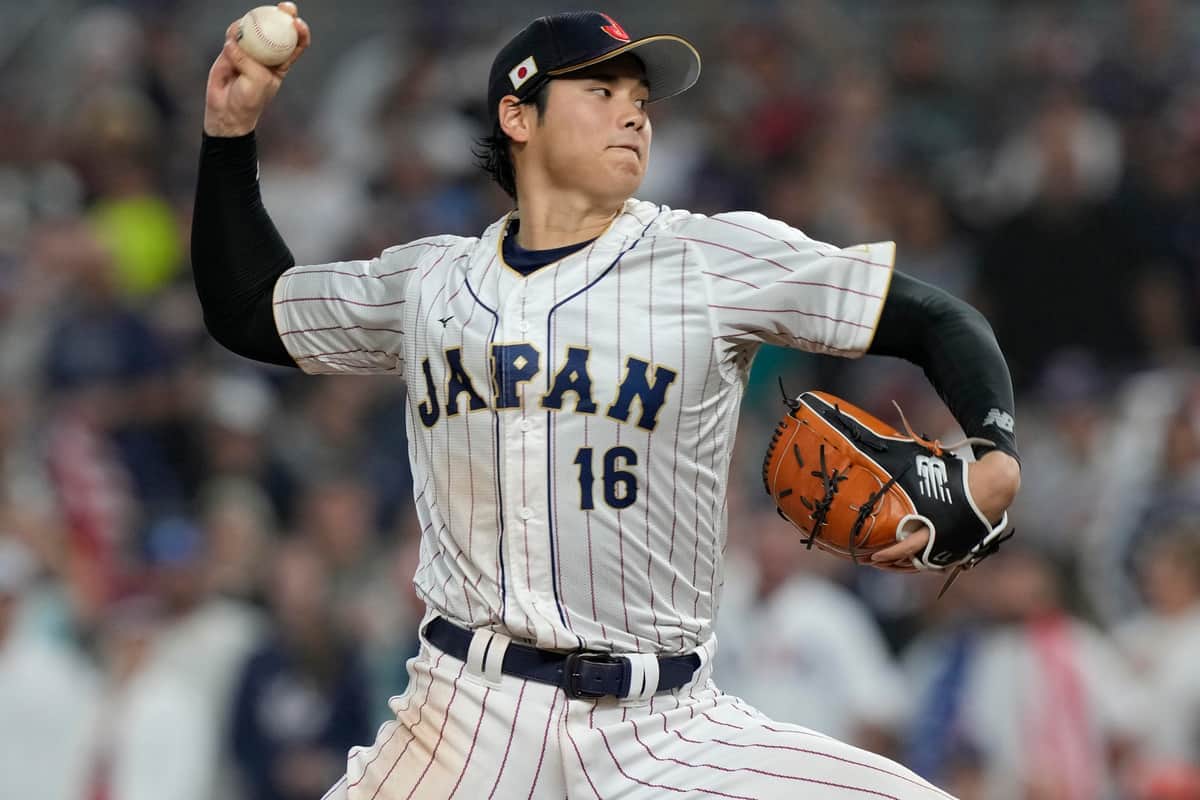 WBC決勝9回に登板した大谷翔平（写真：AP/アフロ）