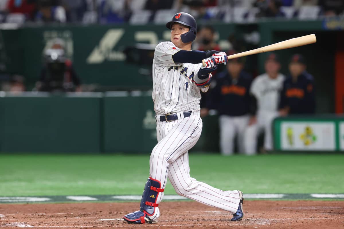 WBC出場時の山田哲人選手（写真：CTK Photo/アフロ）
