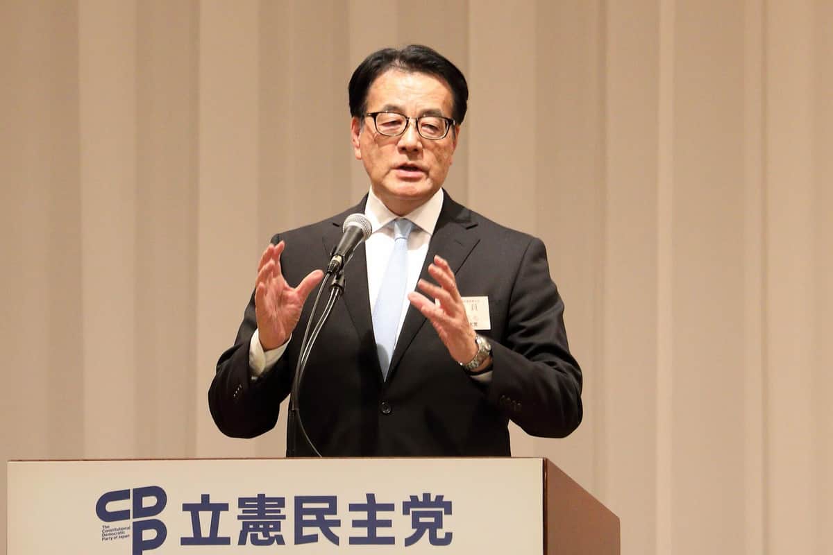 岡田克也幹事長は、次期衆院選の小選挙区で124議席以上の獲得を訴えた