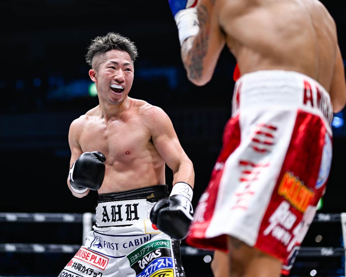 初防衛に成功した井上拓真選手（写真：山口フィニート裕朗/アフロ）