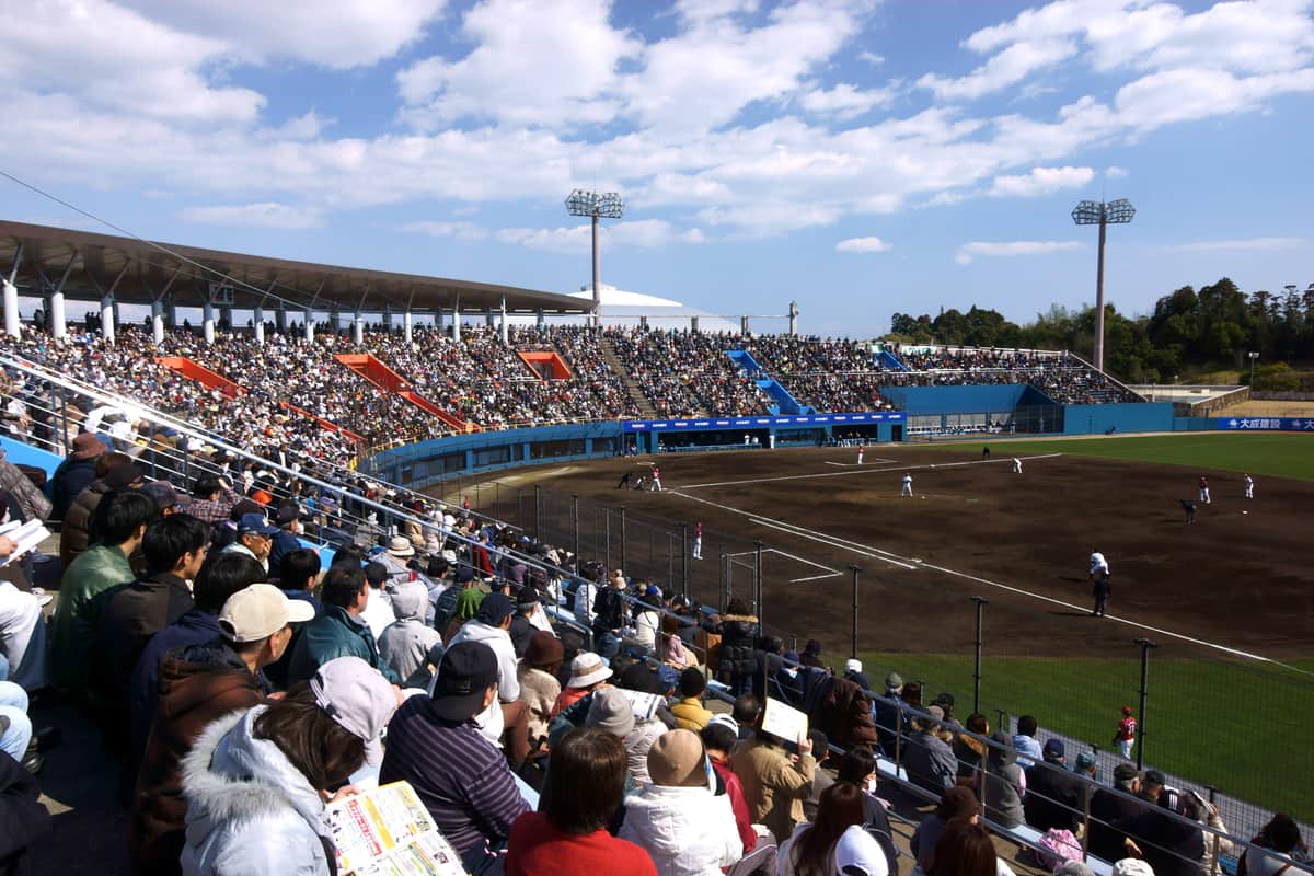 練習試合の会場になったアイビースタジアム(宮崎市生目の杜運動公園)（写真は宮崎県観光協会ウェブサイトから）