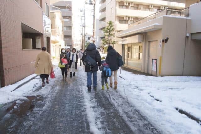 東京が雪に包まれている