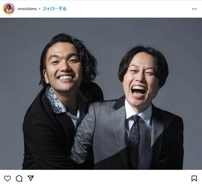 見取り図・盛山晋太郎さん（左）とリリーさん（右）。盛山さんのインスタグラム（morishimc）より