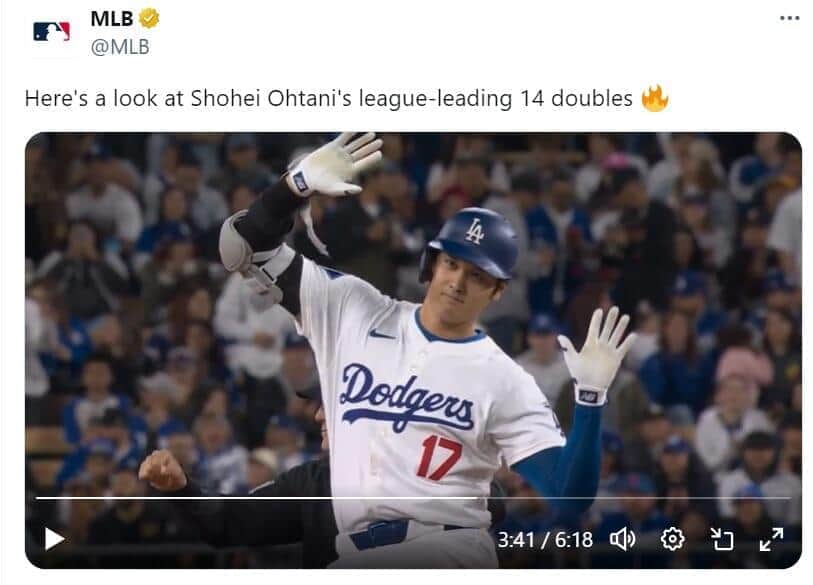 MLB公式Xより