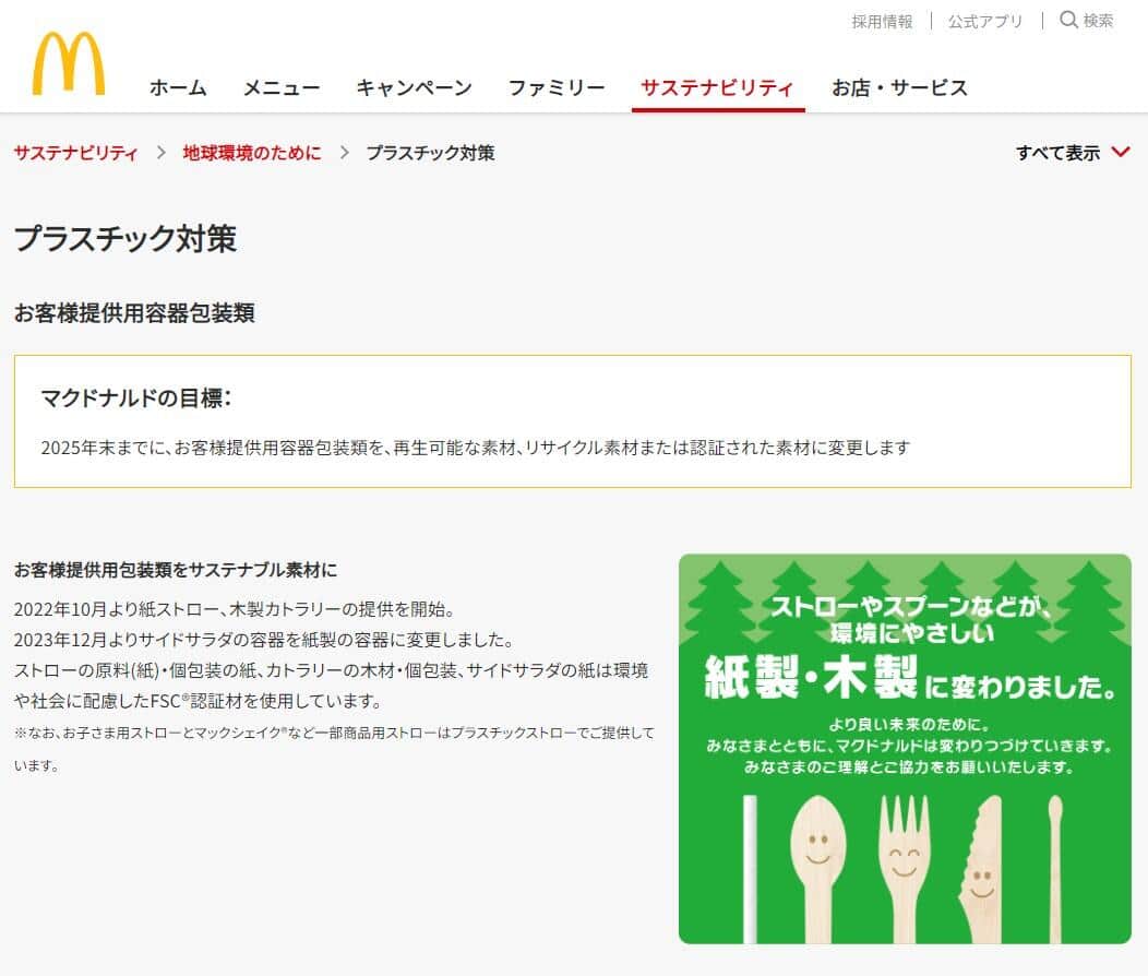 マクドナルド公式サイトより