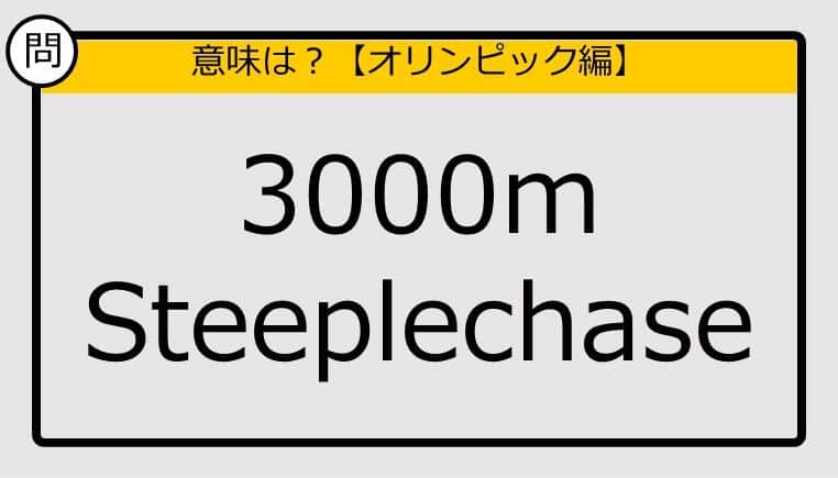 【この英単語の意味は？】3000m Steeplechase