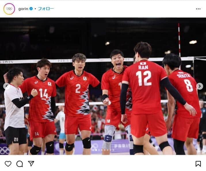 日本バレーボール協会公式インスタグラム（＠jva_volleyball）より