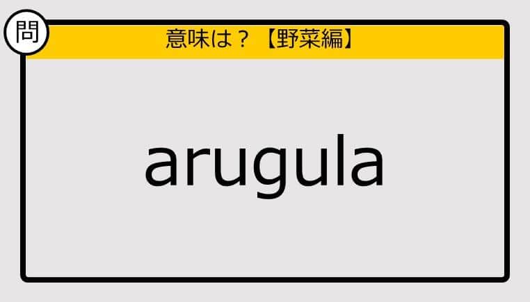 【この英単語の意味は？】arugula