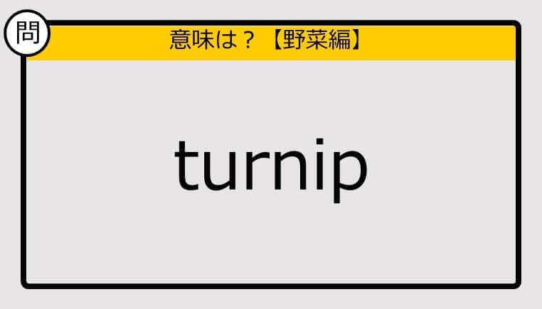 【この英単語の意味は？】turnip