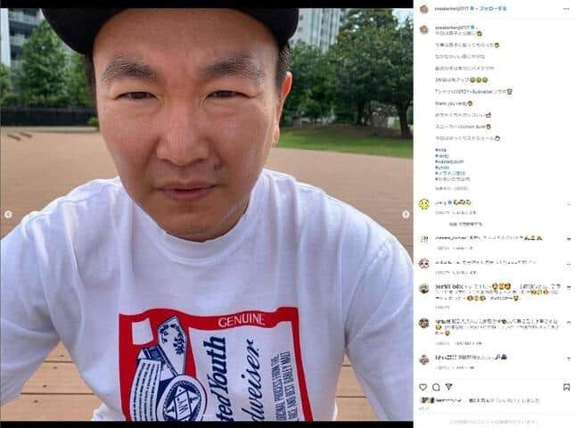 山内健司さんのインスタグラム（sneakerkenji0117）より