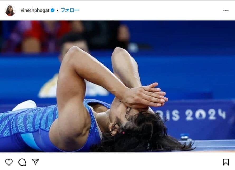 ビネシュ選手のインスタグラム（＠vineshphogat）より