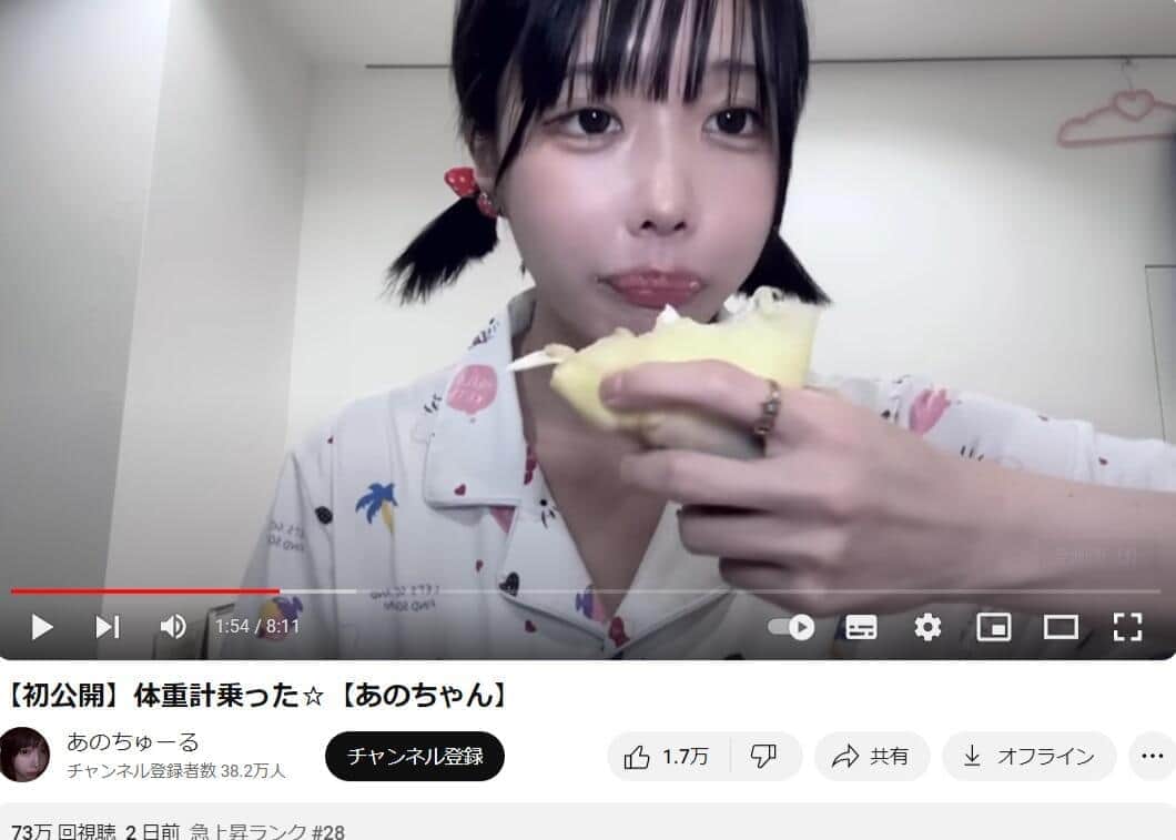 あのちゃんのYouTubeより