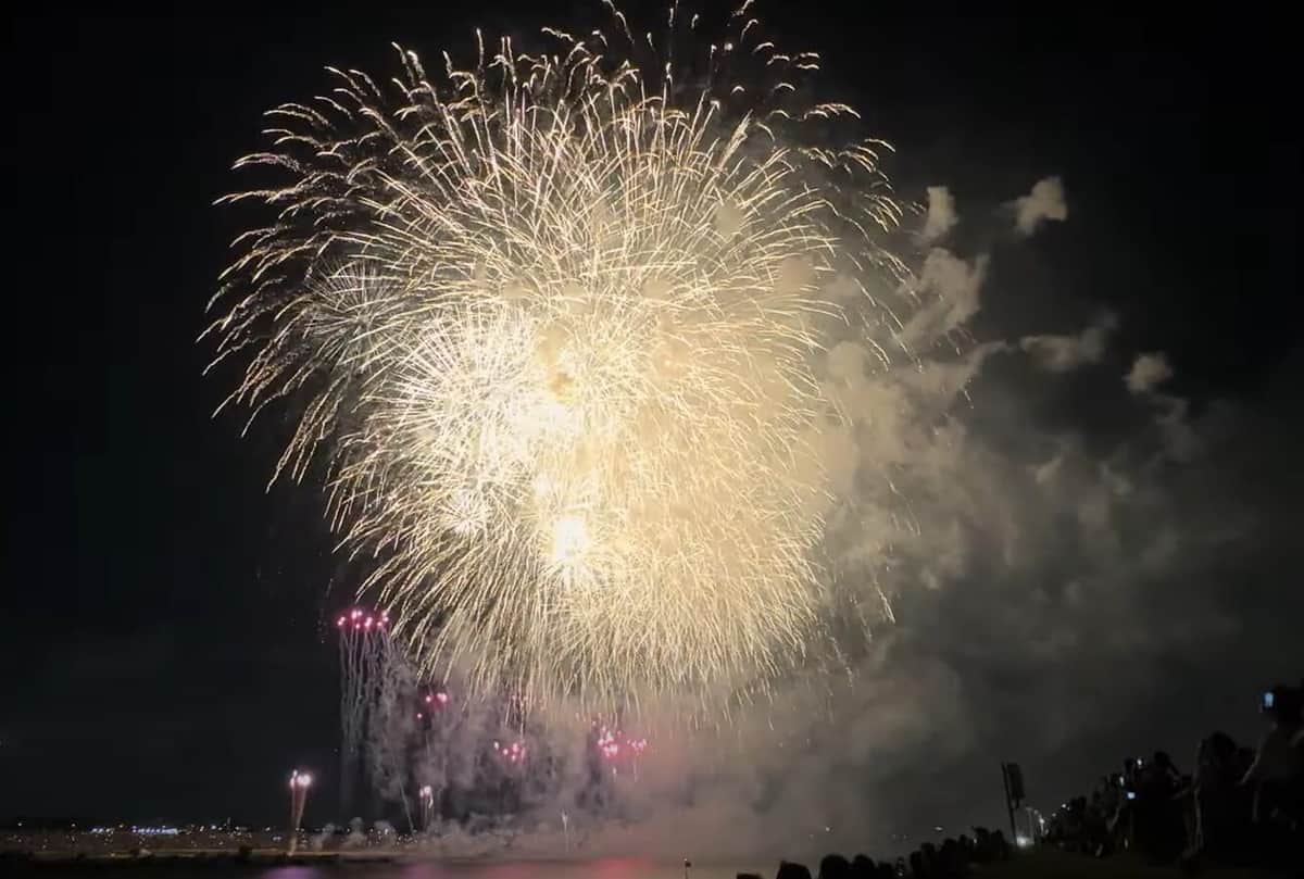 昨年の打ち上げの様子（花火大会の公式サイト投稿の動画から）