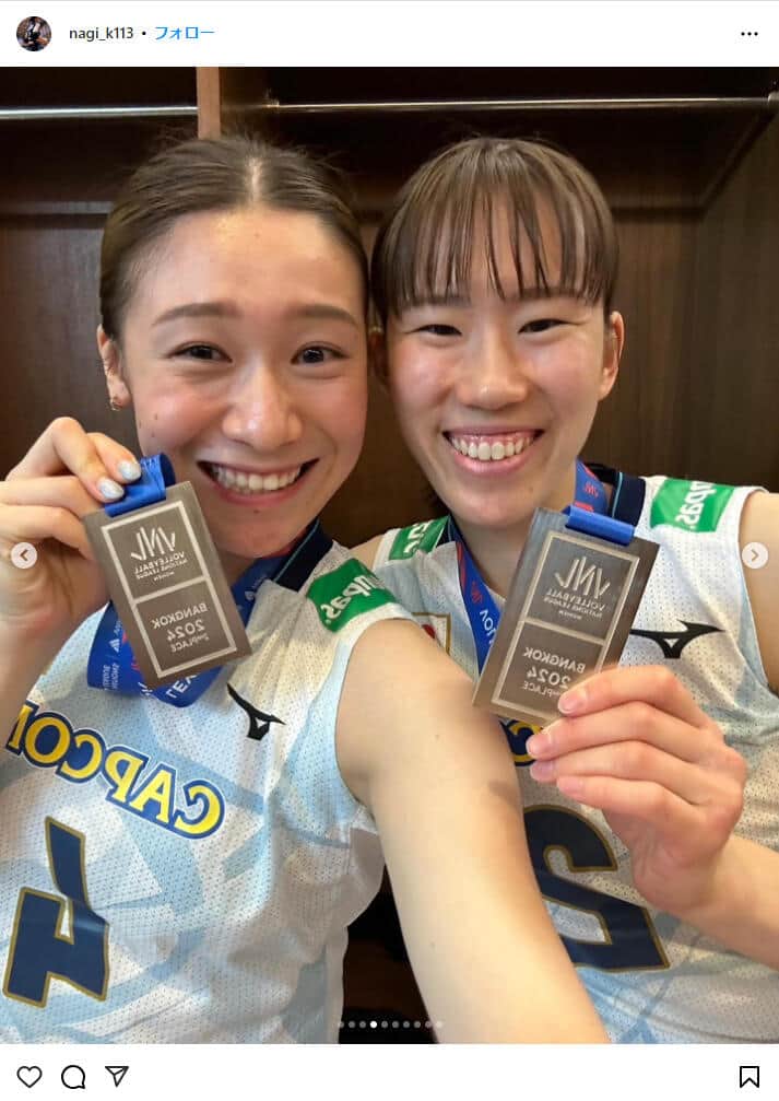 女子バレー石川真佑の「無防備」オフショット...五輪で同部屋、林琴奈が激写　「ほぼほぼカップルw」