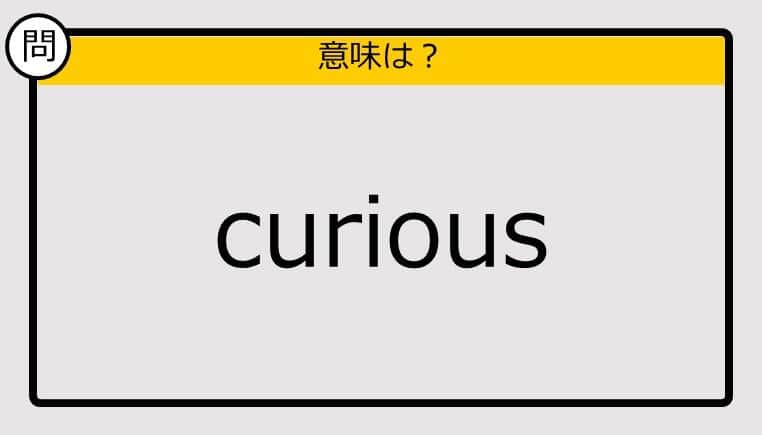 【この英単語の意味は？】curious