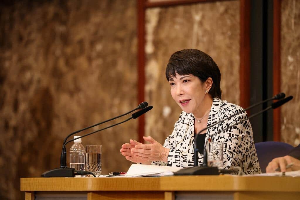 自民党総裁選、候補者による討論会で（写真：代表撮影／ロイター／アフロ）